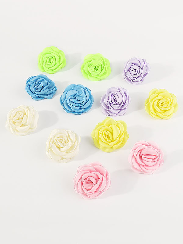 Three-Dimensional Flower Earrings Accessories