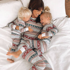 Merry Christmas Family Matching Pajamas Set Grey Christmas Pajamas