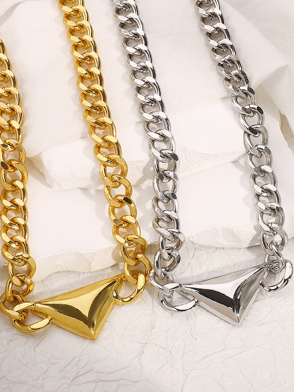 Chains Geometric Solid Color Necklaces Accessories