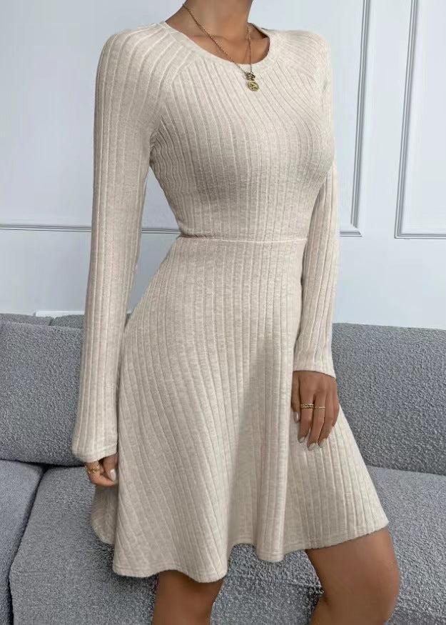 Cozy Elegance Ribbed Dress