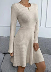 Cozy Elegance Ribbed Dress