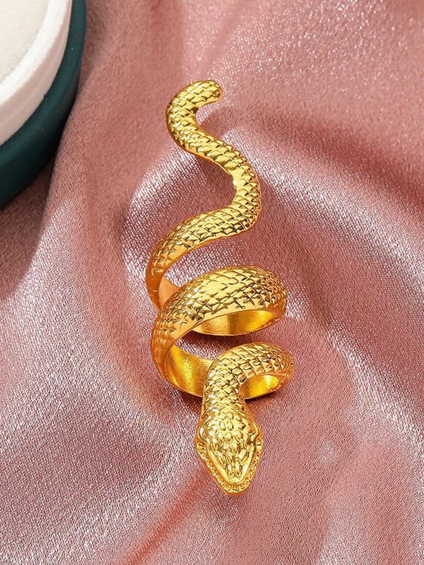 Snake Shape Solid Color Rings Accessories