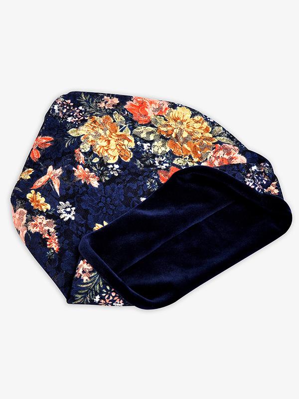 Lace-paneled Floral All seasons Hood