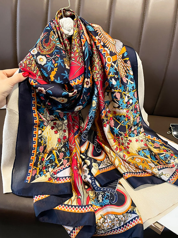 Floral Printed Sun Protection Shawl&Scarf