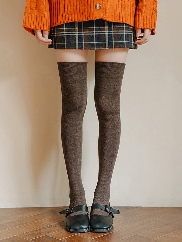 Casual Skinny Leg Solid Color Stockings Accessories