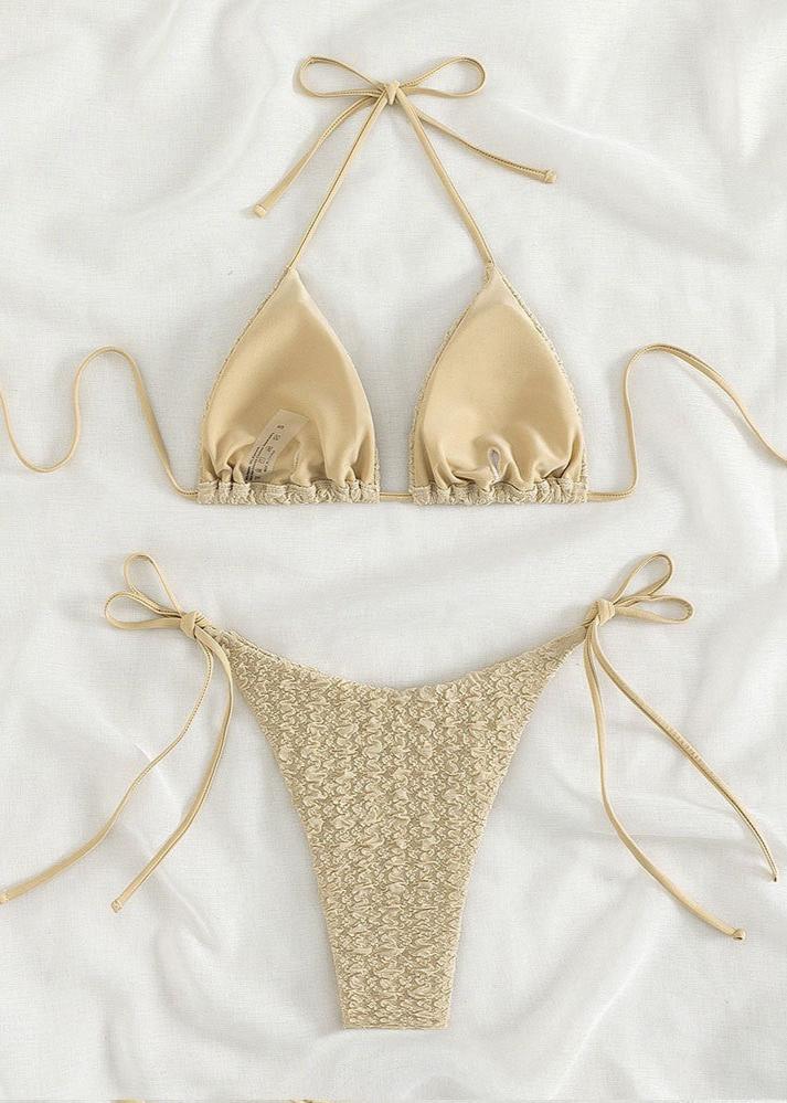 Sand Dune Textured Bikini Set