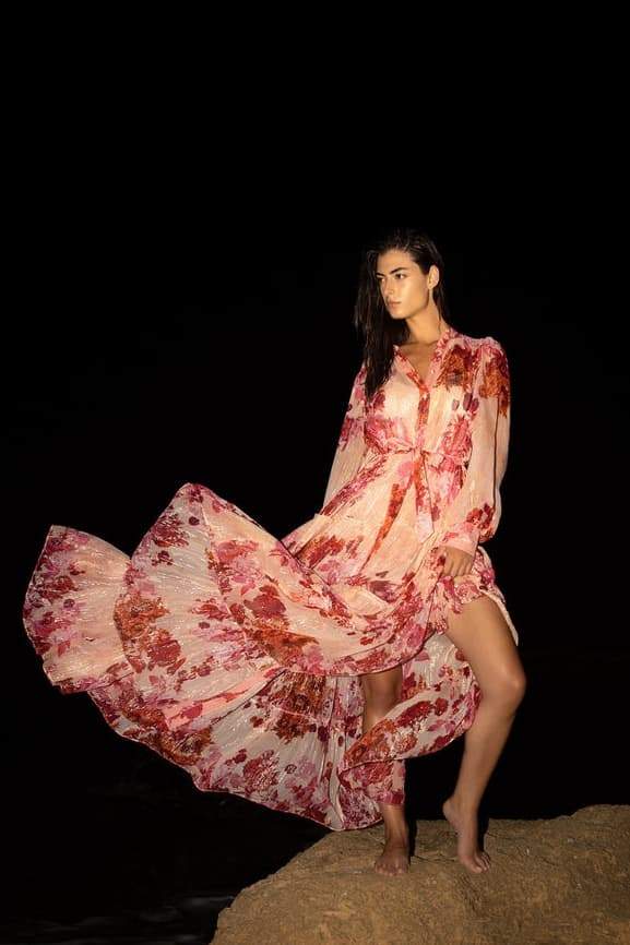 Sylvia Floral Long Sleeve Maxi Dress