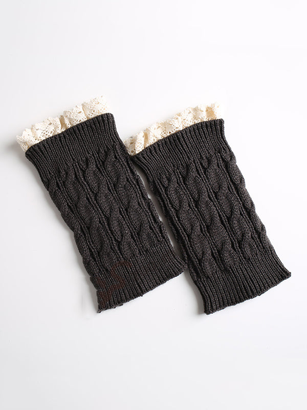 Original Creation Keep Warm Hollow Jacquard Leg Warmers Accessories