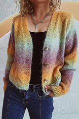 Rainbow Candy Color Sweater Jacket