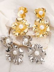 Flower Shape Drop Earrings