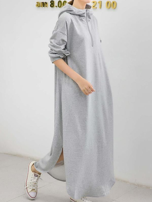 Simple Loose 2 Colors Long Dress