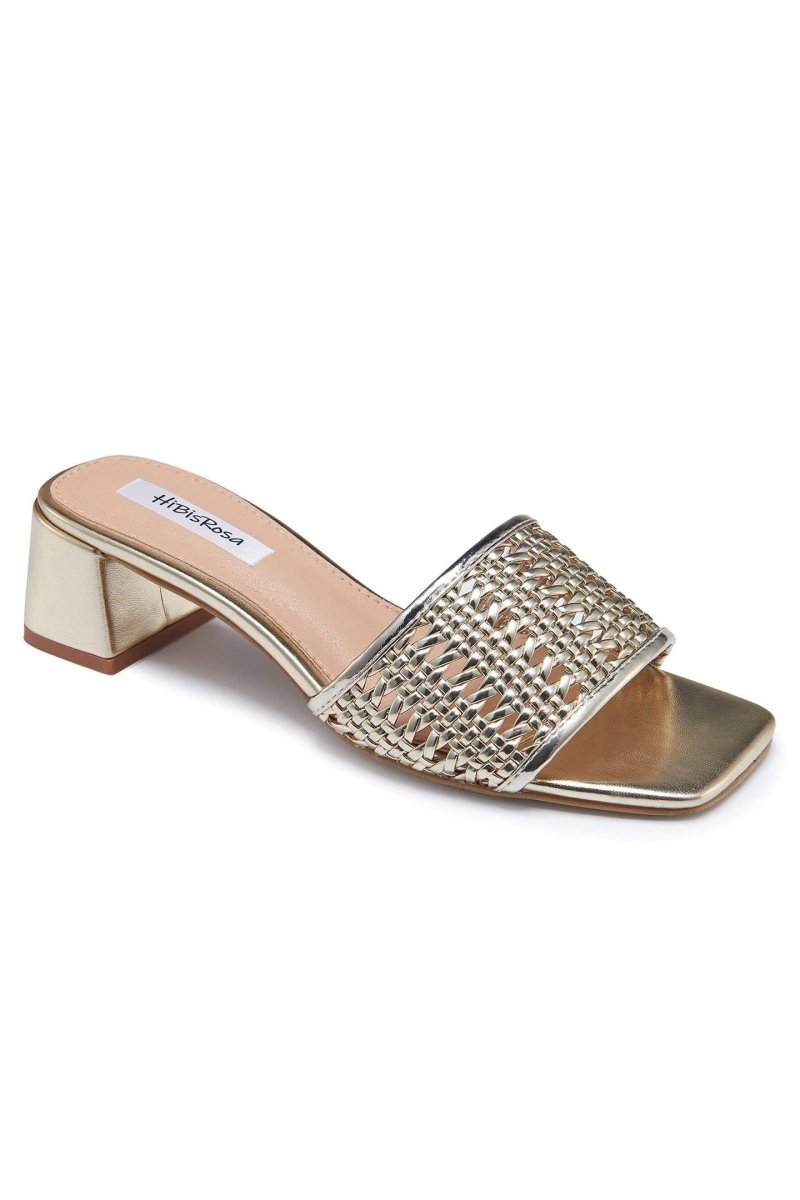 Doris Woven Square Toe Mules