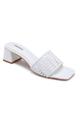 Doris Woven Square Toe Mules