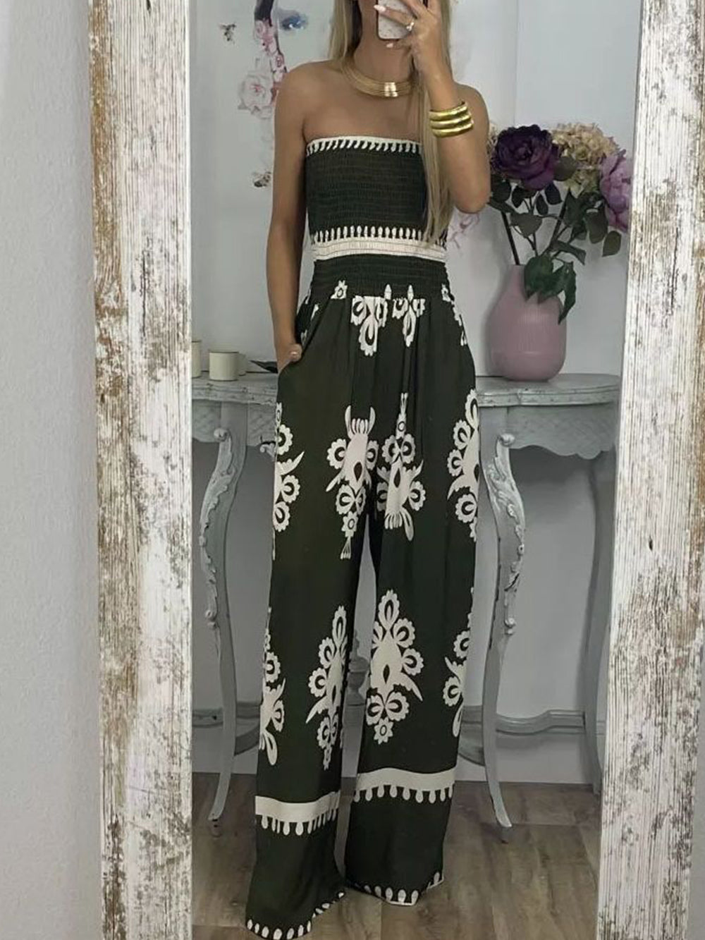 Chic-Print Jumpsuit