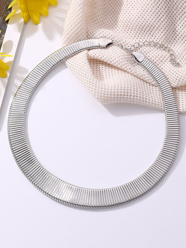 Adjustable Snake Chain Solid Color Necklaces Accessories