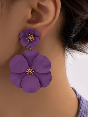 Flower Shape Drop Earrings Earrings Accessories