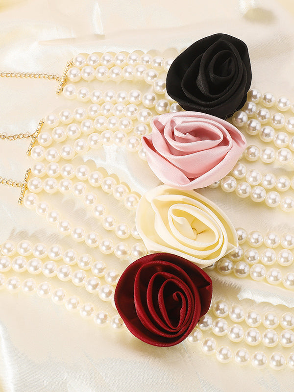 Adjustable Chains Three-Dimensional Flower Necklaces Accessories