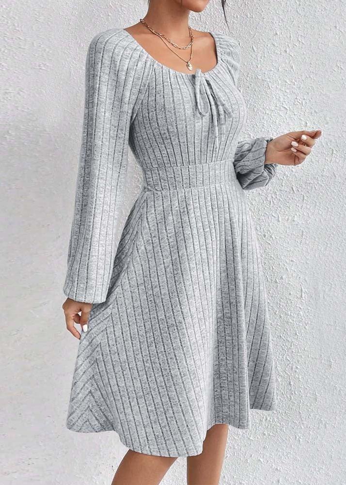 Sophisticated Knit Square-Neck Dress