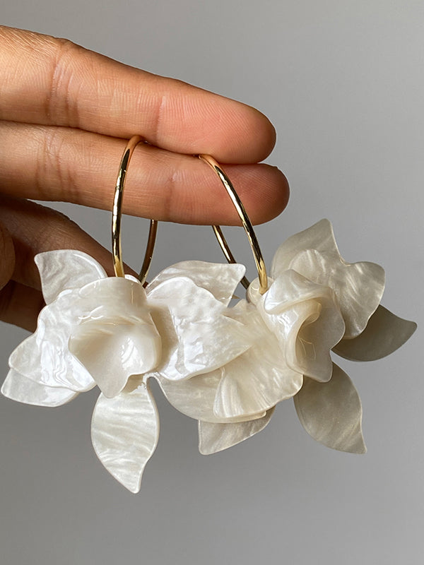 Flower Shape Drop Earrings