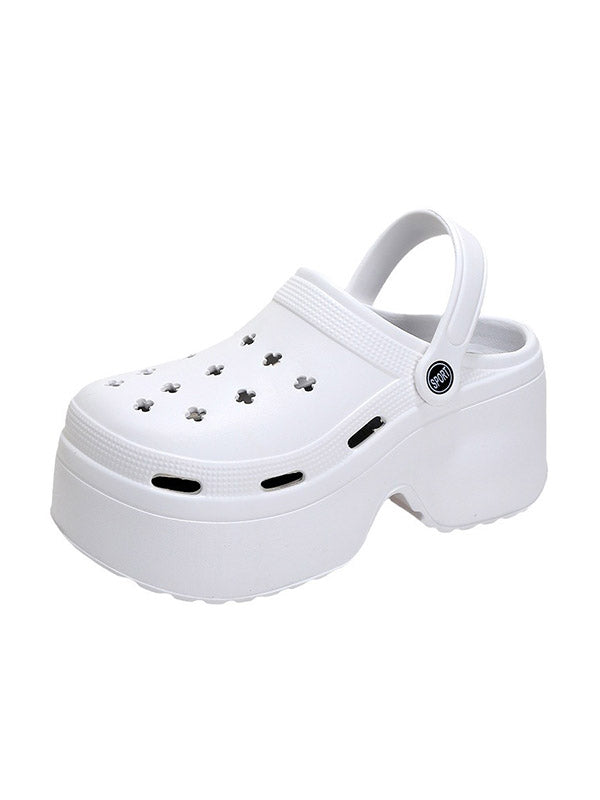 Hollow Crocs Sandals Slippers Platform Shoes