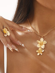 Flower Shape Necklaces Accessories + Rings Accessories