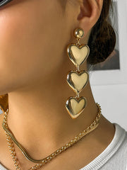 Heart Shape Solid Color Drop Earrings Earrings Accessories