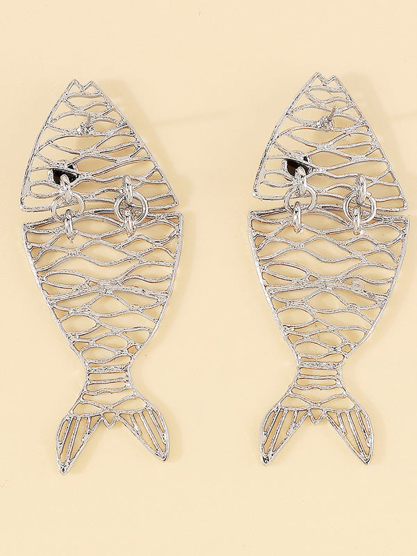 Animal Shape Hollow Drop Earrings