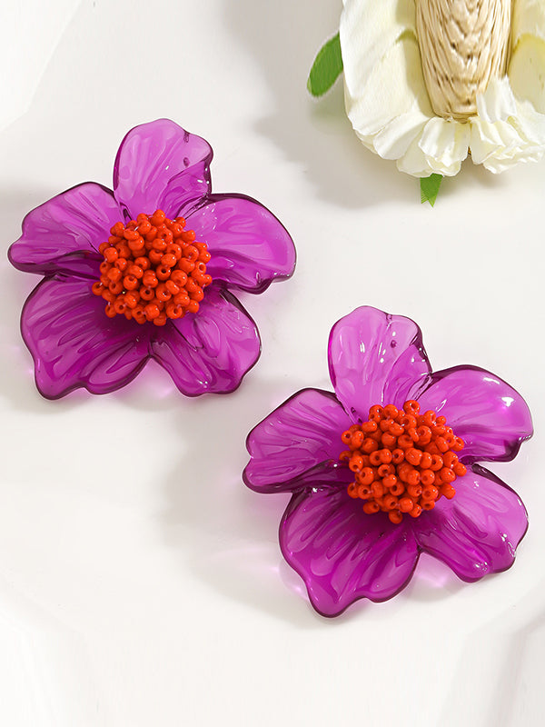 Flower Shape Earrings Accessories