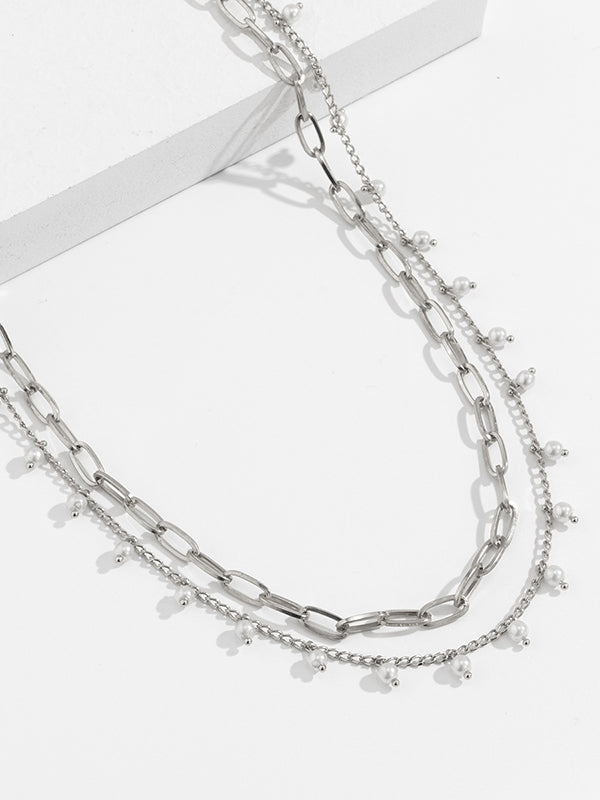 Urban Geometric Pearl Waist Chain Accessories