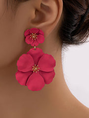 Flower Shape Drop Earrings Earrings Accessories