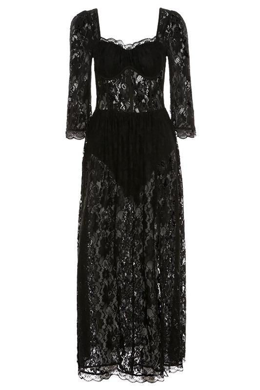 Esther Sweetheart Lace Maxi Dress