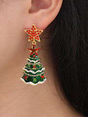 Christmas Tree Star Earrings Accessories