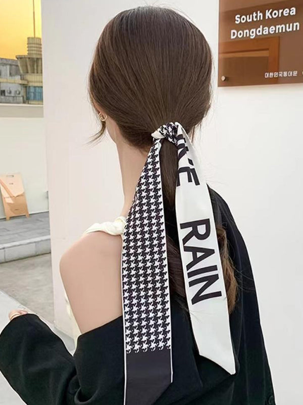 Houndstooth Letter Print Hair Band