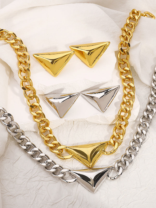 Chains Geometric Solid Color Necklaces Accessories