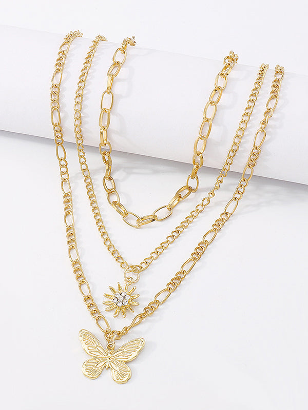 Butterfly Shape Layered Necklaces Accessories