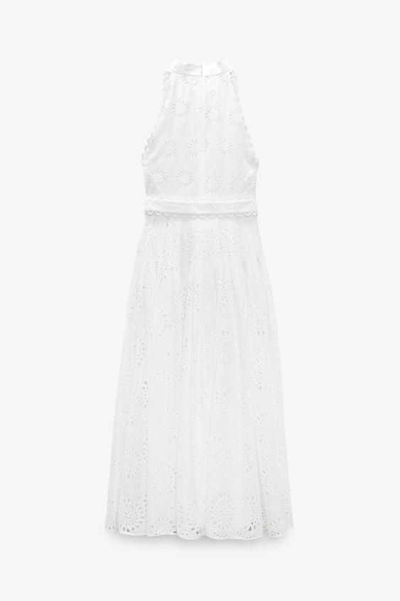 Eleanor Embroidered Sleeveless Midi Dress