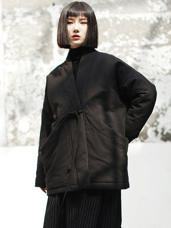 Original Solid Warm Cotton-Padded Coat