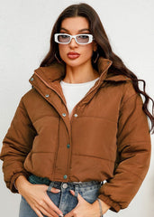 Cropped Hooded Puffer Jacket for Winter