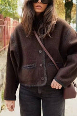 Fashion Women's Wear Button Woolen Coat