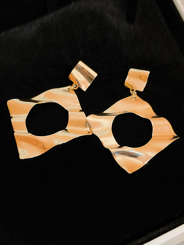 Geometric Solid Color Drop Earrings