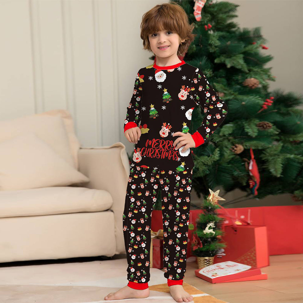 Christmas Family Matching Pajamas Set Black Snowmen Onesie Pajamas