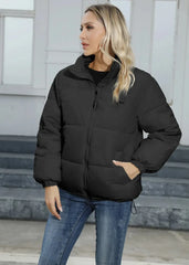 Casual White Puffer Jacket - Warm and Stylish