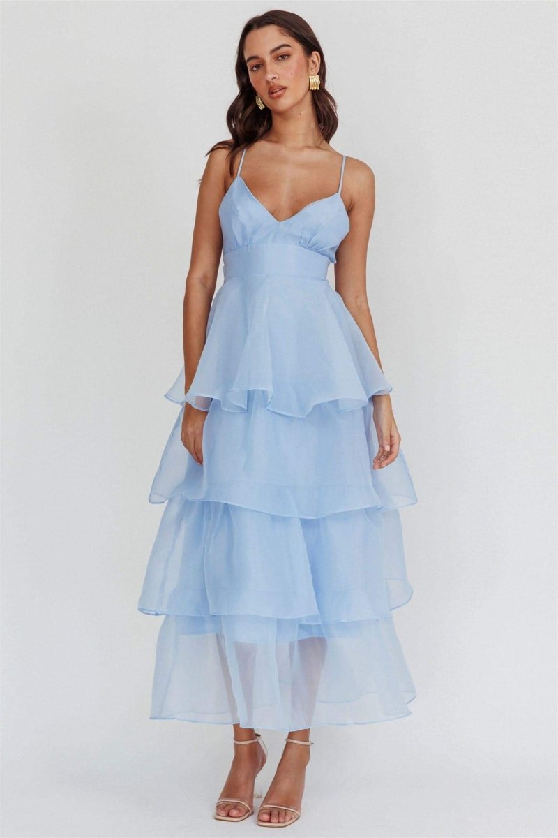 Christine Tiered Ruffle Midi Dress