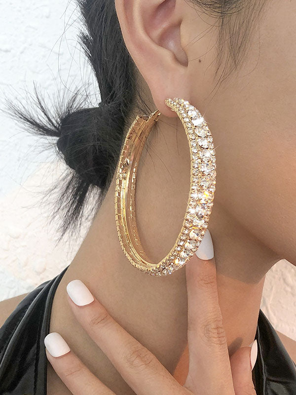 Rhinestone Ear-Ring Earrings Accessories