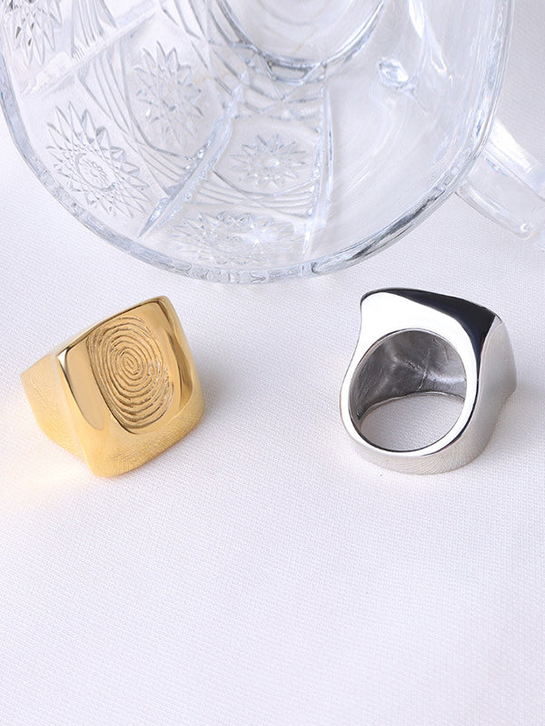 Geometric Pleated Solid Color Rings Accessories