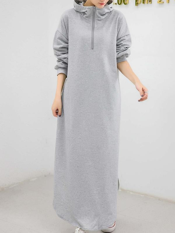 Simple Loose 2 Colors Long Dress