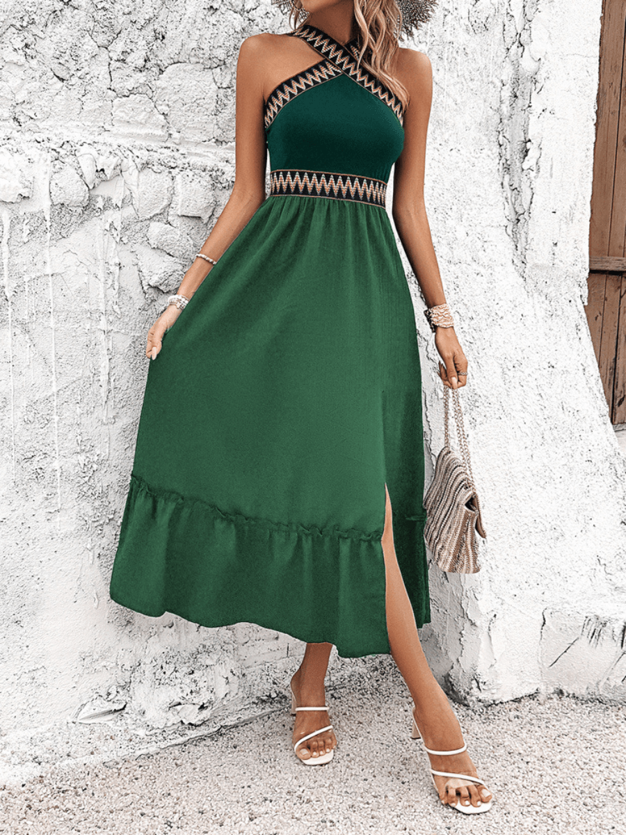 Mari Halter Midi Dress