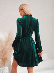 Cosmo Please Velvet Mini Dress - Emerald