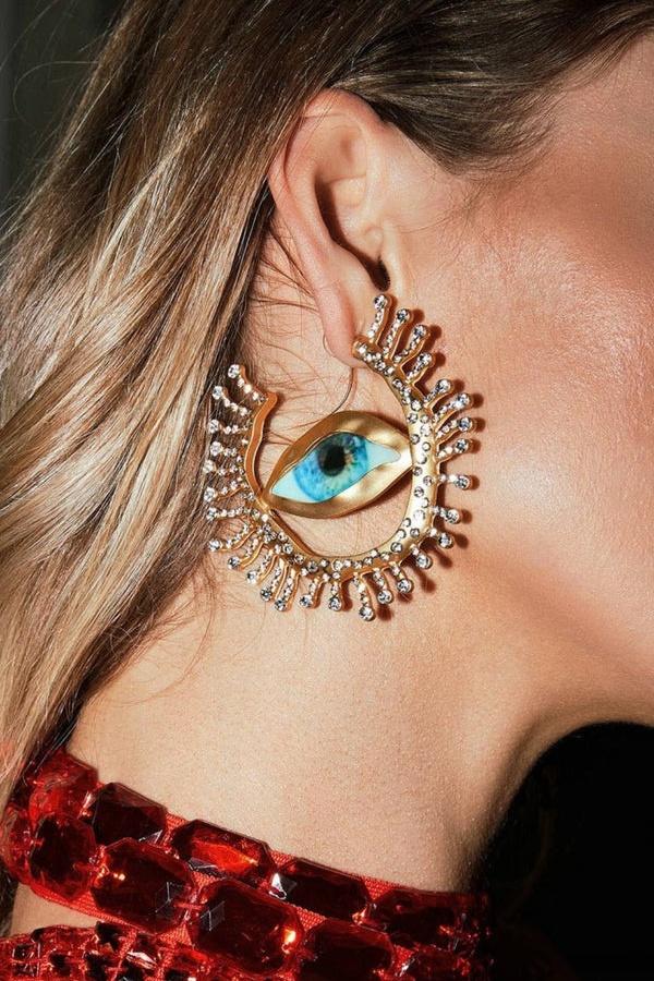 Exaggerated Eye Shaped Earrings