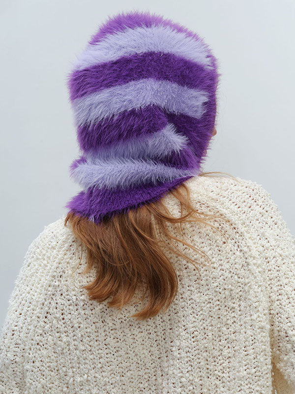 Keep Warm Split-Joint Striped Knitted Hats